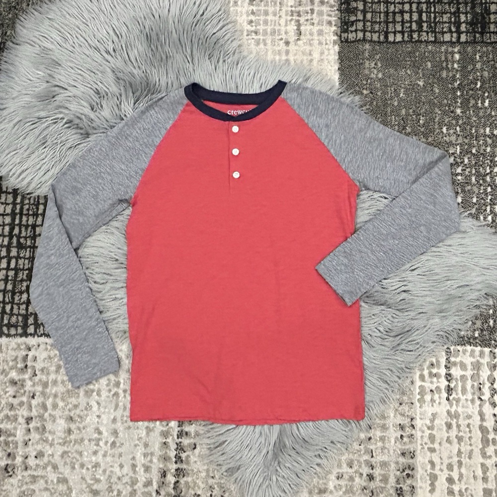 Crewcuts Boys Colorblock Henley Long Sleeve Tee Size Large (10-12) NWT $39.50
